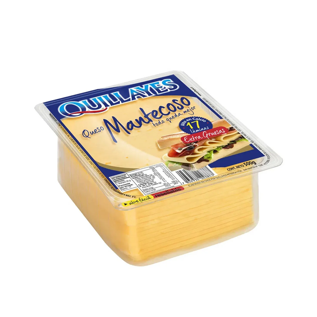 w=1200,h=1200,fit=pad (31) Queso Mantecoso Laminado Quillayes 500 g - Imagen 1